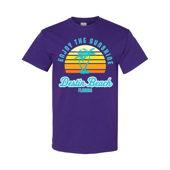 Inktastic Summer Enjoy the Sunshine Destin Beach Florida in Blue T-Shirt