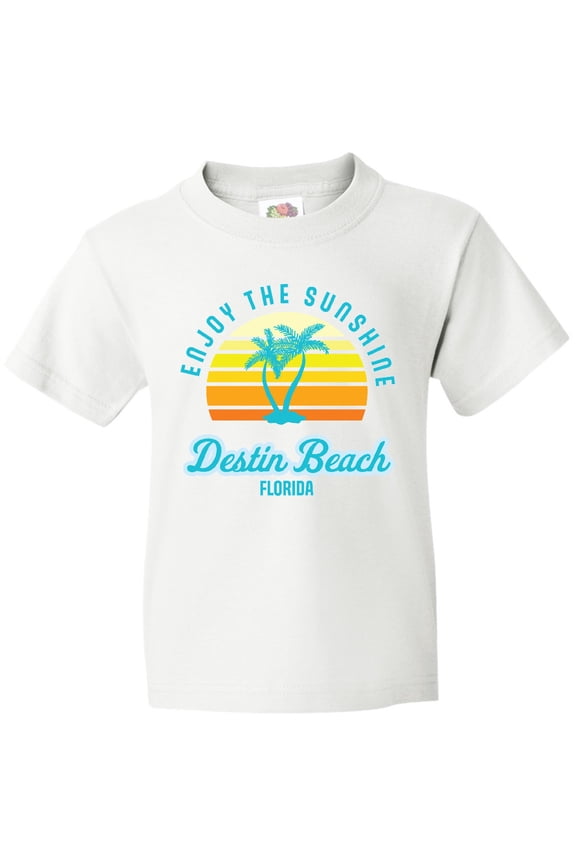 Summer Enjoy the Sunshine Destin Beach Florida in Blue Youth T-Shirt