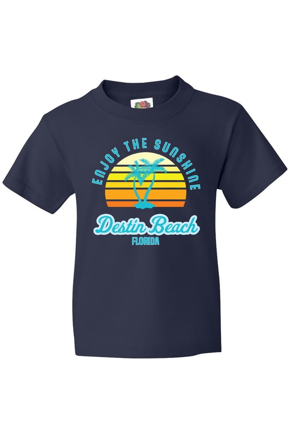 Summer Enjoy the Sunshine Destin Beach Florida in Blue Youth T-Shirt