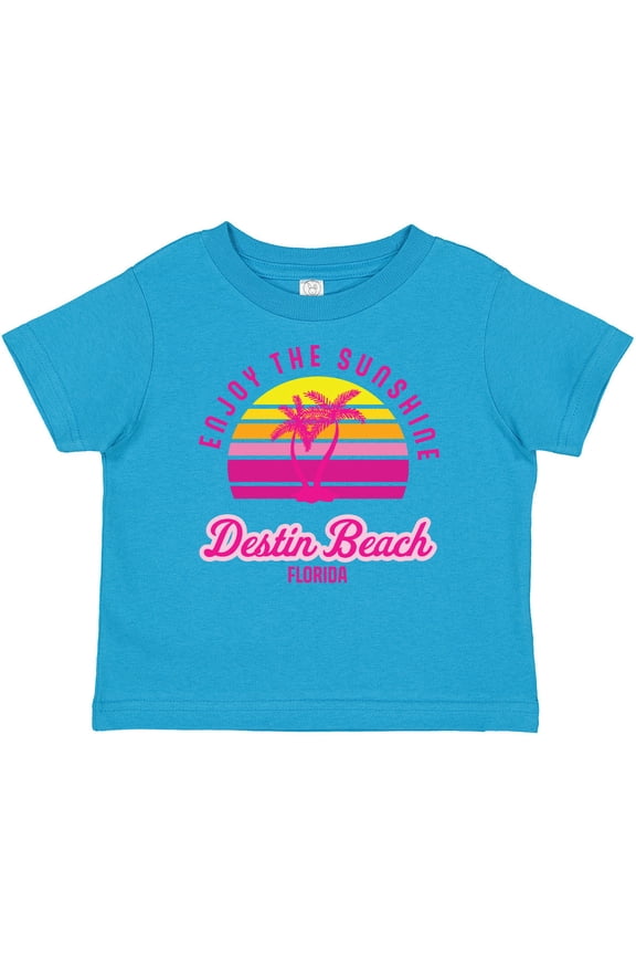 Summer Enjoy the Sunshine Destin Beach Florida in Pink Boys or Girls Baby T-Shirt