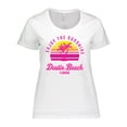 thumbnail image 1 of Inktastic Summer Enjoy the Sunshine Destin Beach Florida in Pink Women's Plus Size T-Shirt, 1 of 5