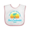 thumbnail image 1 of Inktastic Summer Enjoy the Sunshine Fort Lauderdale Florida in Blue Boys or Girls Baby Bib, 1 of 4