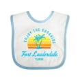 thumbnail image 1 of Inktastic Summer Enjoy the Sunshine Fort Lauderdale Florida in Blue Boys or Girls Baby Bib, 1 of 4