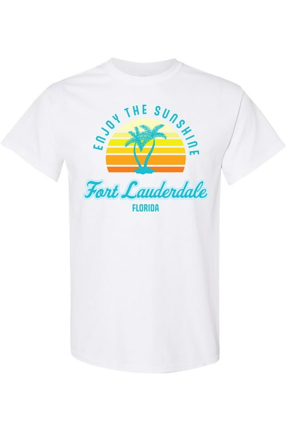 Summer Enjoy the Sunshine Fort Lauderdale Florida in Blue T-Shirt