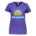 thumbnail image 1 of Inktastic Summer Enjoy the Sunshine Fort Lauderdale Florida in Blue Women's V-Neck T-Shirt, 1 of 5