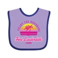 thumbnail image 1 of Inktastic Summer Enjoy the Sunshine Fort Lauderdale Florida in Pink Boys or Girls Baby Bib, 1 of 4