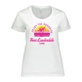 thumbnail image 1 of Inktastic Summer Enjoy the Sunshine Fort Lauderdale Florida in Pink Women's Plus Size T-Shirt, 1 of 5
