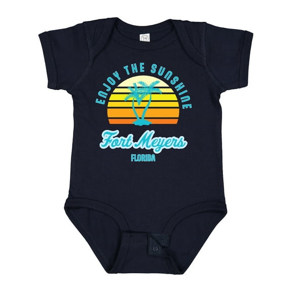 Inktastic Summer Enjoy the Sunshine Fort Meyers Florida in Blue Boys or Girls Baby Bodysuit