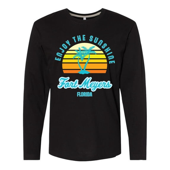 Inktastic Summer Enjoy the Sunshine Fort Meyers Florida in Blue Long Sleeve T-Shirt