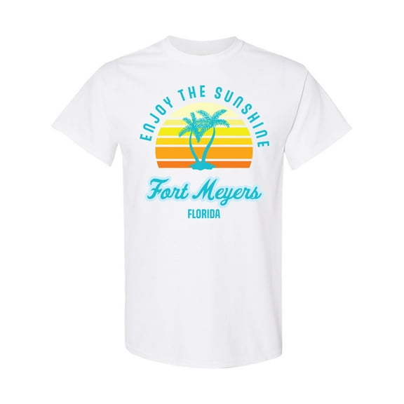 Inktastic Summer Enjoy the Sunshine Fort Meyers Florida in Blue T-Shirt