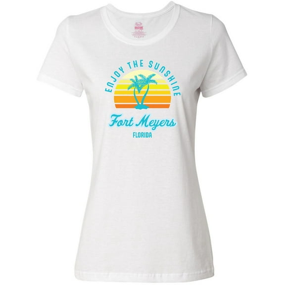 Inktastic Summer Enjoy the Sunshine Fort Meyers Florida in Blue Women's T-Shirt