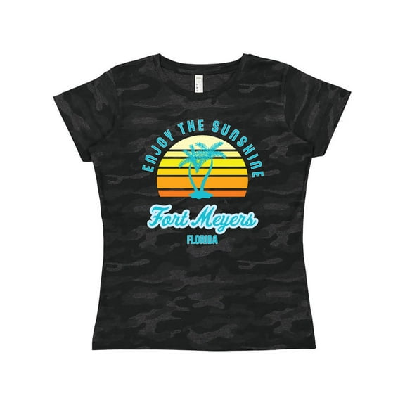 Inktastic Summer Enjoy the Sunshine Fort Meyers Florida in Blue Women's T-Shirt