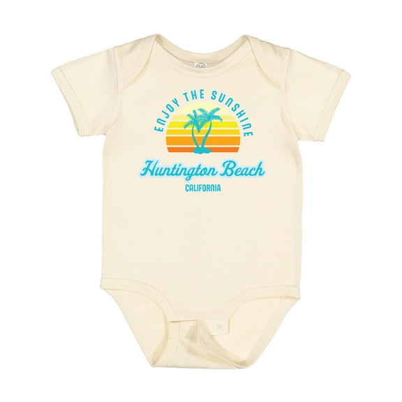 Inktastic Summer Enjoy the Sunshine Huntington Beach California Blue Boys or Girls Baby Bodysuit