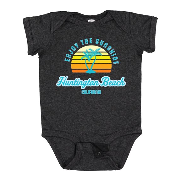 Inktastic Summer Enjoy the Sunshine Huntington Beach California Blue Boys or Girls Baby Bodysuit