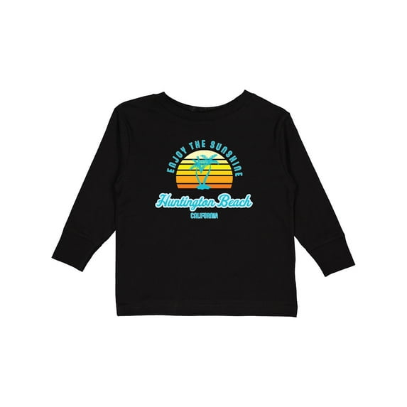 Inktastic Summer Enjoy the Sunshine Huntington Beach California Blue Boys or Girls Long Sleeve Toddler T-Shirt
