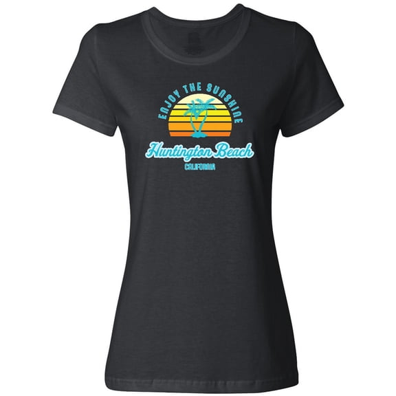 Inktastic Summer Enjoy the Sunshine Huntington Beach California Blue Women's T-Shirt