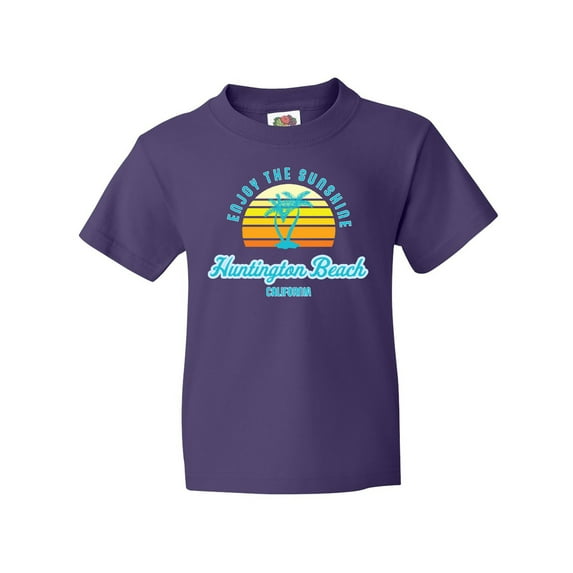 Inktastic Summer Enjoy the Sunshine Huntington Beach California Blue Youth T-Shirt