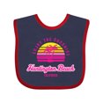thumbnail image 1 of Inktastic Summer Enjoy the Sunshine Huntington Beach California Pink Boys or Girls Baby Bib, 1 of 4