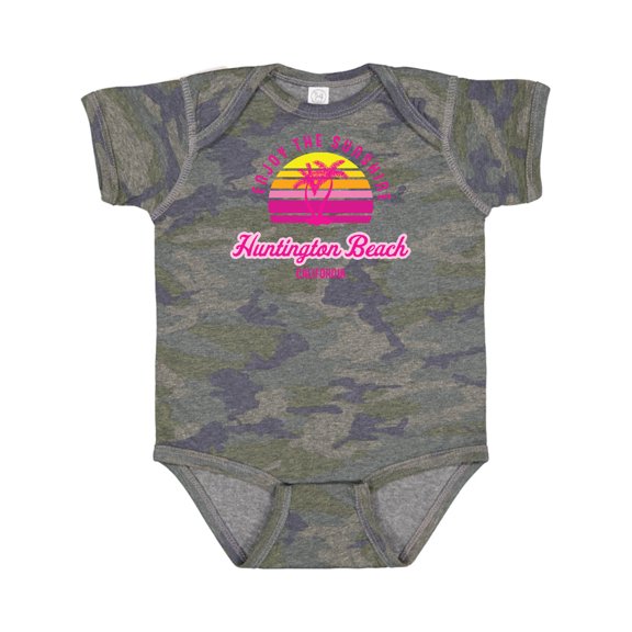 Inktastic Summer Enjoy the Sunshine Huntington Beach California Pink Boys or Girls Baby Bodysuit