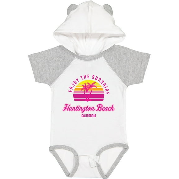 Inktastic Summer Enjoy the Sunshine Huntington Beach California Pink Boys or Girls Baby Bodysuit