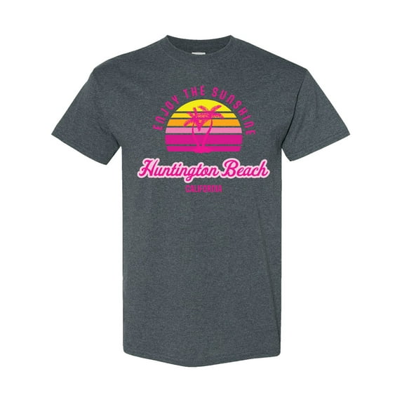 Inktastic Summer Enjoy the Sunshine Huntington Beach California Pink T-Shirt
