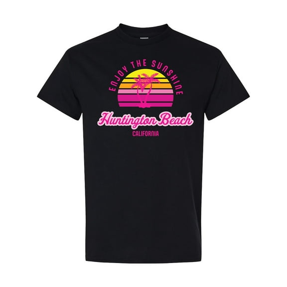 Inktastic Summer Enjoy the Sunshine Huntington Beach California Pink T-Shirt