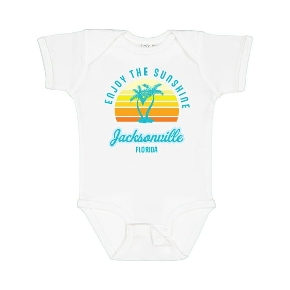 Inktastic Summer Enjoy the Sunshine Jacksonville Florida in Blue Boys or Girls Baby Bodysuit