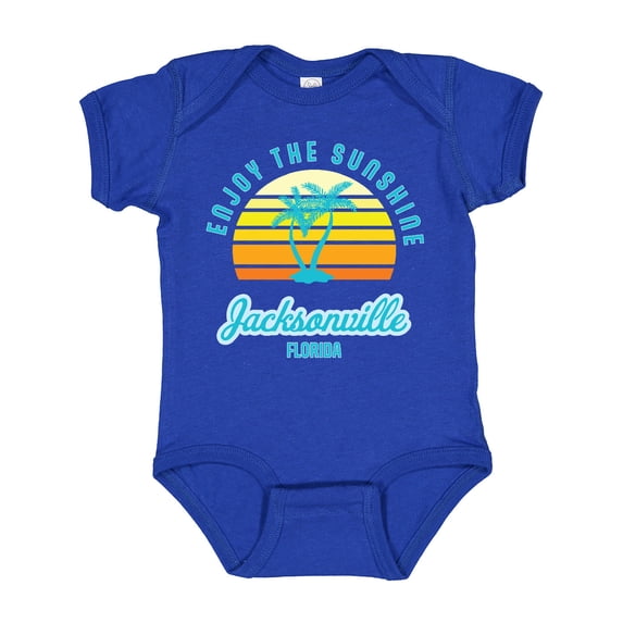 Inktastic Summer Enjoy the Sunshine Jacksonville Florida in Blue Boys or Girls Baby Bodysuit