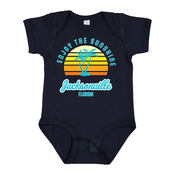 Inktastic Summer Enjoy the Sunshine Jacksonville Florida in Blue Boys or Girls Baby Bodysuit