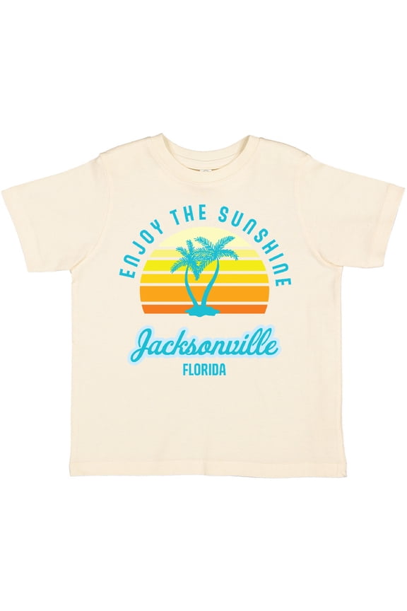 Summer Enjoy the Sunshine Jacksonville Florida in Blue Boys or Girls Toddler T-Shirt