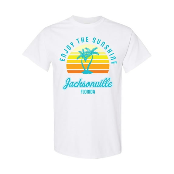 Inktastic Summer Enjoy the Sunshine Jacksonville Florida in Blue T-Shirt