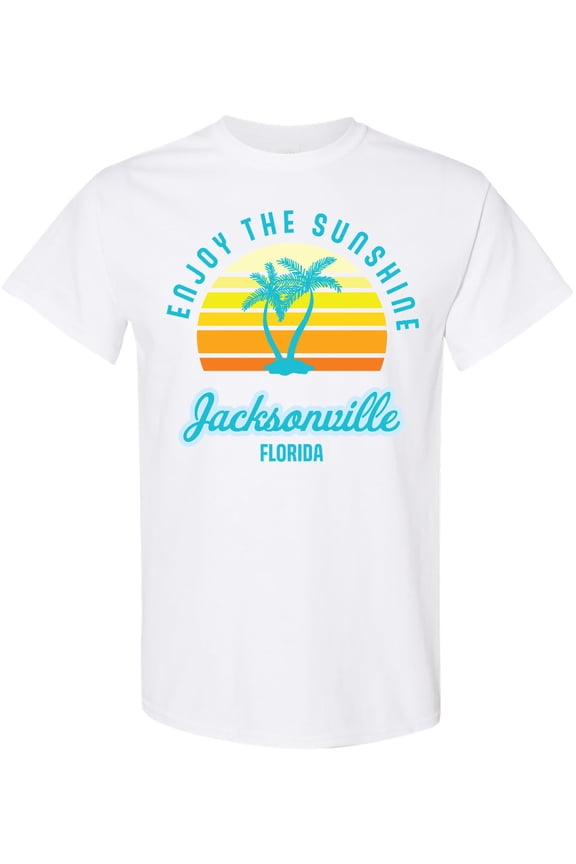 Summer Enjoy the Sunshine Jacksonville Florida in Blue T-Shirt