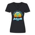 thumbnail image 1 of Inktastic Summer Enjoy the Sunshine Jacksonville Florida in Blue Women's V-Neck T-Shirt, 1 of 5