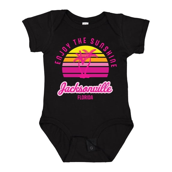 Inktastic Summer Enjoy the Sunshine Jacksonville Florida in Pink Boys or Girls Baby Bodysuit