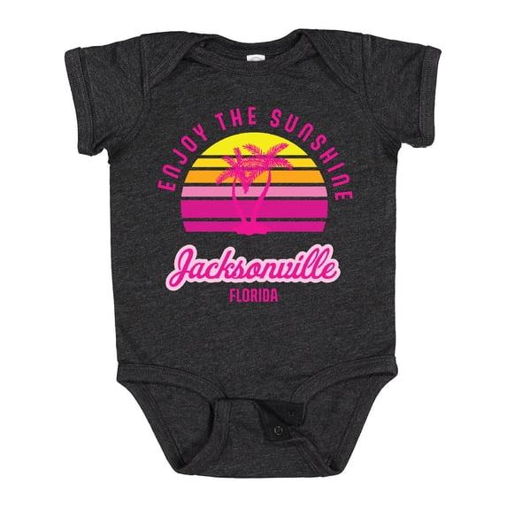 Inktastic Summer Enjoy the Sunshine Jacksonville Florida in Pink Boys or Girls Baby Bodysuit