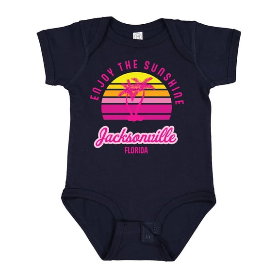 Inktastic Summer Enjoy the Sunshine Jacksonville Florida in Pink Boys or Girls Baby Bodysuit