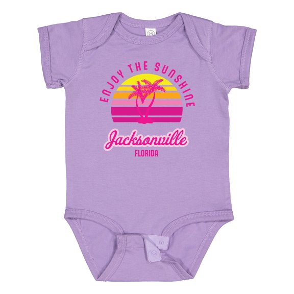 Inktastic Summer Enjoy the Sunshine Jacksonville Florida in Pink Boys or Girls Baby Bodysuit