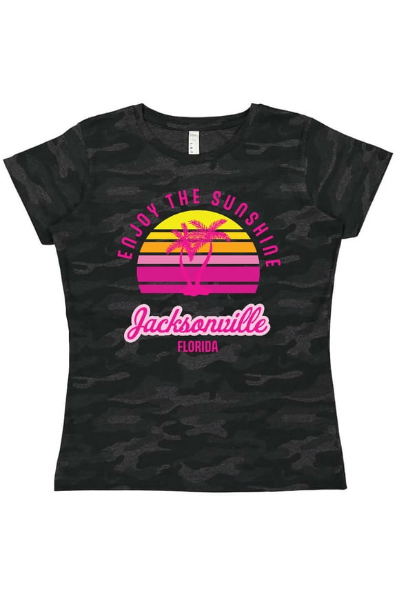 Summer Enjoy the Sunshine Jacksonville Florida in Pink Women's T-Shirt