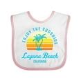 thumbnail image 1 of Inktastic Summer Enjoy the Sunshine Laguna Beach California in Blue Boys or Girls Baby Bib, 1 of 4