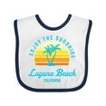 thumbnail image 1 of Inktastic Summer Enjoy the Sunshine Laguna Beach California in Blue Boys or Girls Baby Bib, 1 of 4