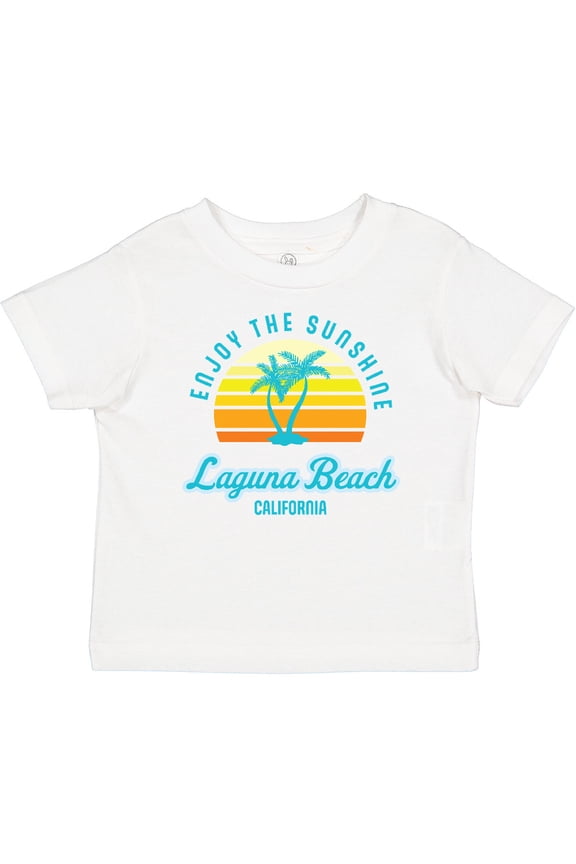 Summer Enjoy the Sunshine Laguna Beach California in Blue Boys or Girls Baby T-Shirt