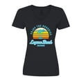 thumbnail image 1 of Inktastic Summer Enjoy the Sunshine Laguna Beach California in Blue Women's V-Neck T-Shirt, 1 of 5