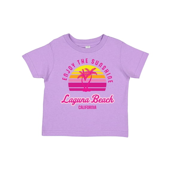 Inktastic Summer Enjoy the Sunshine Laguna Beach California in Pink Boys or Girls Toddler T-Shirt