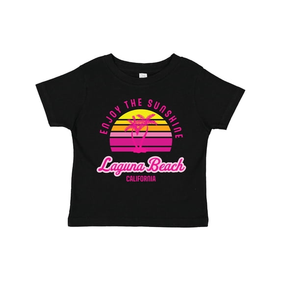 Inktastic Summer Enjoy the Sunshine Laguna Beach California in Pink Boys or Girls Toddler T-Shirt