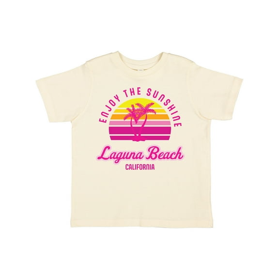 Inktastic Summer Enjoy the Sunshine Laguna Beach California in Pink Boys or Girls Toddler T-Shirt