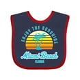 thumbnail image 1 of Inktastic Summer Enjoy the Sunshine Miami Beach Florida in Blue Boys or Girls Baby Bib, 1 of 4