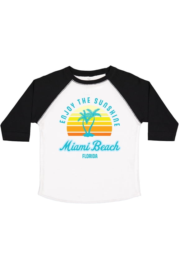 Summer Enjoy the Sunshine Miami Beach Florida in Blue Boys or Girls Toddler T-Shirt