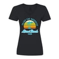 thumbnail image 1 of Inktastic Summer Enjoy the Sunshine Miami Beach Florida in Blue Women's V-Neck T-Shirt, 1 of 5