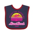 thumbnail image 1 of Inktastic Summer Enjoy the Sunshine Miami Beach Florida in Pink Boys or Girls Baby Bib, 1 of 4