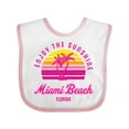 thumbnail image 1 of Inktastic Summer Enjoy the Sunshine Miami Beach Florida in Pink Boys or Girls Baby Bib, 1 of 4